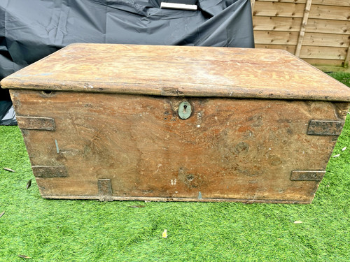 Antique camphor wood chest