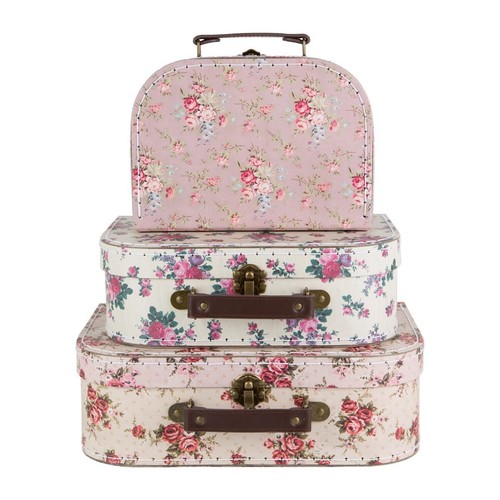 Vintage rose suitcases - rose,