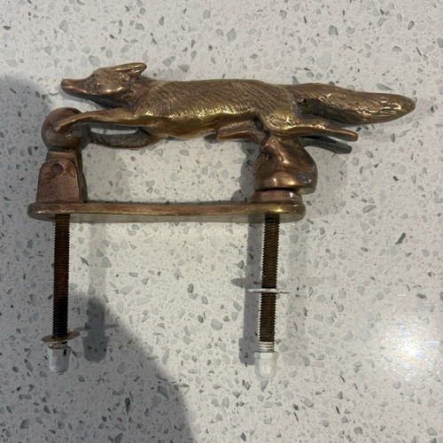 Solid brass fox - door, knocker