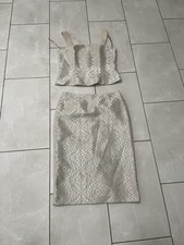 Luis Civit cream two-piece coord – size 10