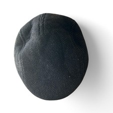 Vintage men's grey plaid flat cap| SKU 6813