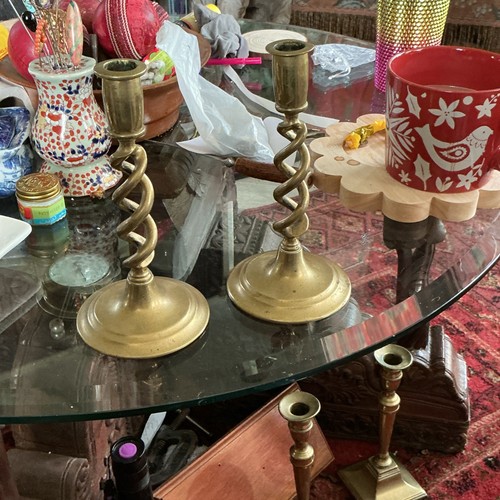 Vintage brass candlesticks - vintage,