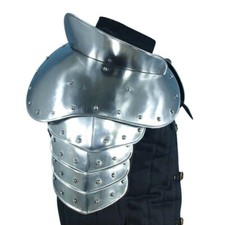 Medieval Larp Gothic steel Replica Pauldrons Churburg Shoulder Armor Set