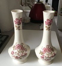 Vintage Pair Melba Ware Floral Bud Vase