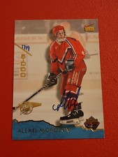 ?Alexei Morozov Auto Signed 1995 Signature Rookies TETRAD Hockey Card #61