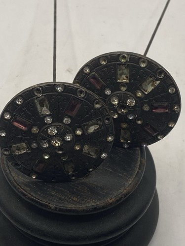 Pair antique hat pins - hat,