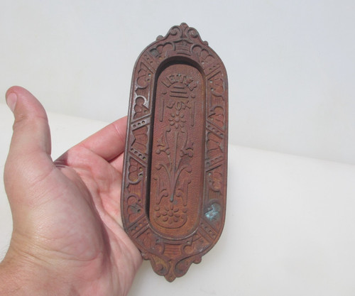 Victorian brass letterbox - victorian,