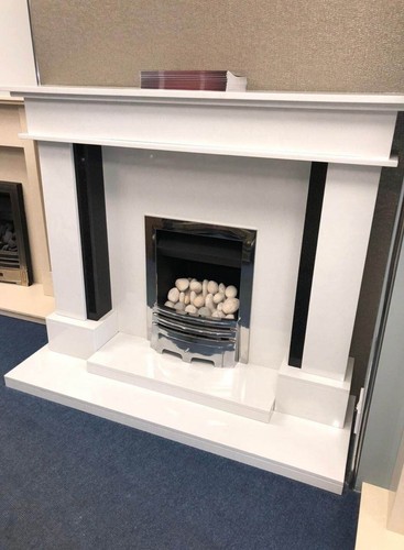 Marble surround fireplace - marble,