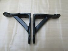 Rustic iron shelf brackets vintage industrial PENNY END 6" PAIR BLACK