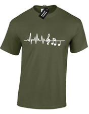 MUSICIAN EKG ECG MENS T SHIRT TEE MUSIC LOVER GUITAR PLAYER DRUMMER PIANO