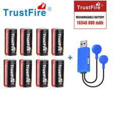 8/6/4/2Pcs 16340 3.7V 880mAh