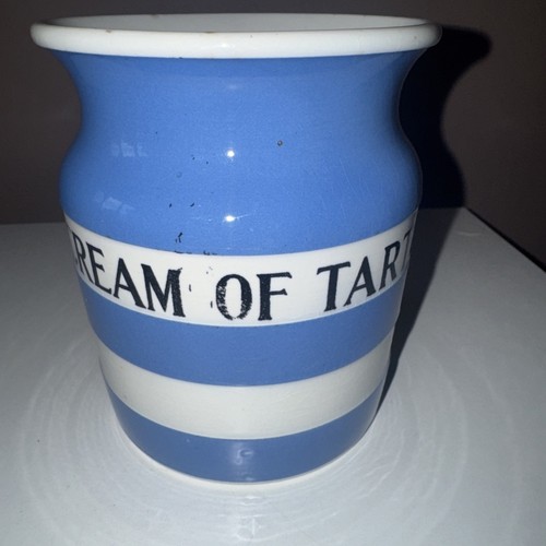 Green cornishware cream - t,