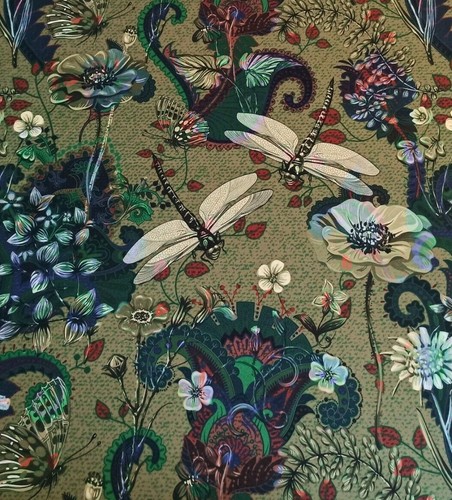 Printed velour velvet