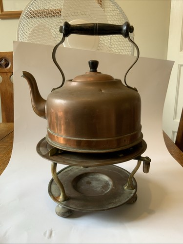 Vintage copper kettle with - kettle,
