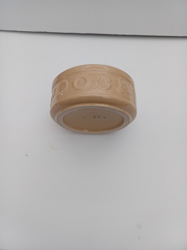 Brown dog bowl - dog, lettered,