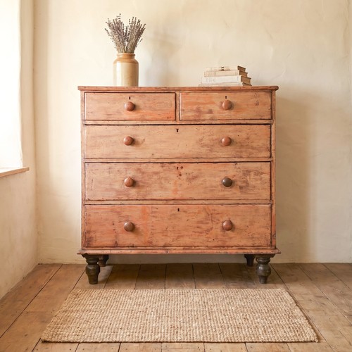 Victorian antique pine chest - victorian,