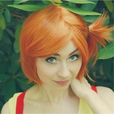 Pokemon Pocket Monster Misty Wig Pokemon Misty Cosplay Wig Orange Styled Wigs