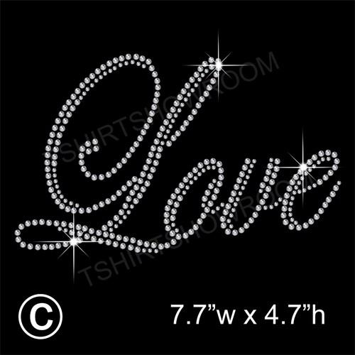 Love rhinestone diamante - /,