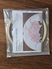 Embroidery DIY Art Kit Pink