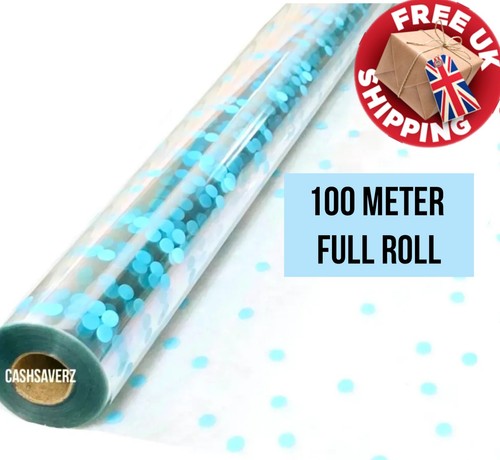 Blue dots cellophane - cellophane, gift