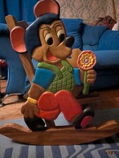 Solid Wood Carved Mickey Mouse