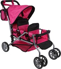 Triplet Doll Pram Back to Back