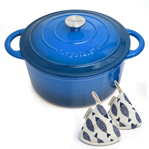 Cast iron casserole dish pot - casserole,