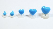 DEEP SKY BLUE HEART NOSES - COLOURFUL Animal Safety Nose for Soft Toy Teddy Bear