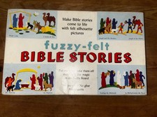 Vintage Fuzzy Felt Bible Stories 1961 Play/Teaching Set Allan Industries, LTD.