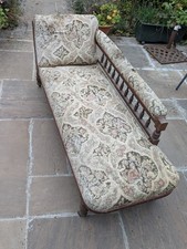 Antique Victorian Chaise Lounge - Weather Worn - Needs new uphostery