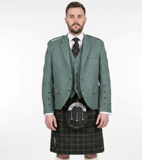 Lovat green crial argyle kilt - lovat,