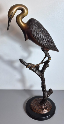 Crane heron metal - heron, 22"