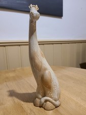 Wooden Giraffe Figurine 11"