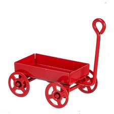 Dolls House Red Wagon Trolley