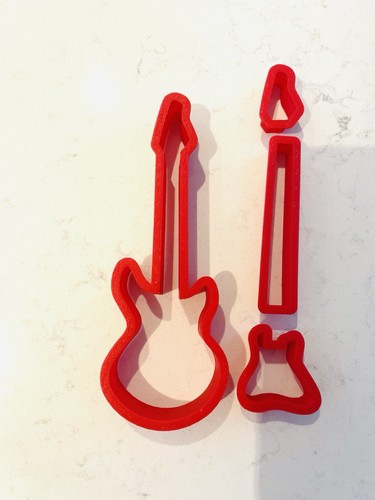 Guitar cookie cutter and - cookie,