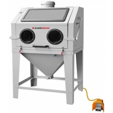 CORMAK 350L TOP Sandblaster + DC15 Extractor Sand Blasting Cabinet Portable Bead