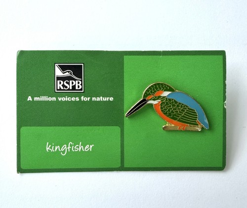 Rspb kingfisher enamel pin - rspb,