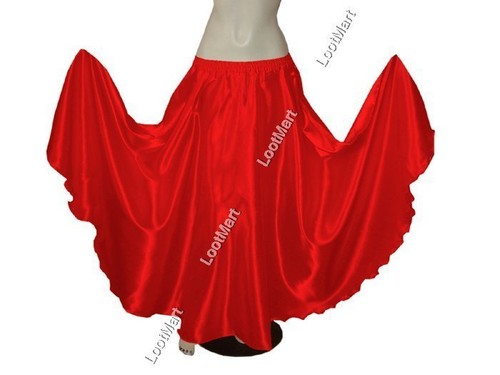 Belly dance red satin full - dance,