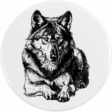 'Vintage Wolf ' Button Pin