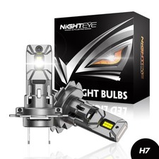 Pair H7 30000LM LED Headlight Kit Bulbs High Low Beam White No Error 6500K White