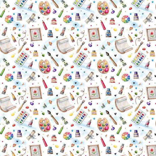 Artist cotton fabric art - artist,