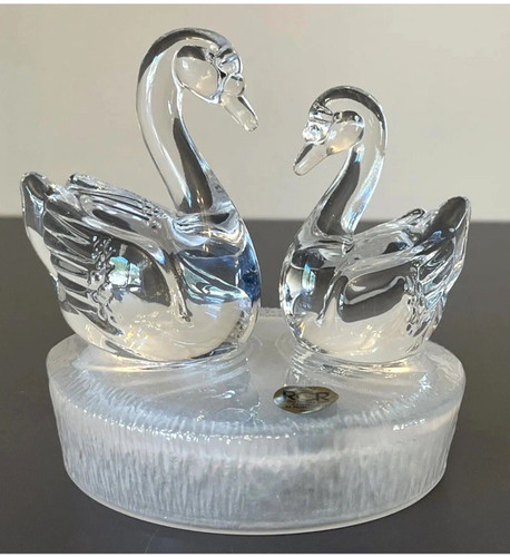 Rcr glass crystal swans - rcr,