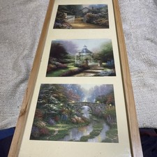 This Is A Framed Piece With Three Prints By Thomas Kinkade Hidden Gazebo Etc