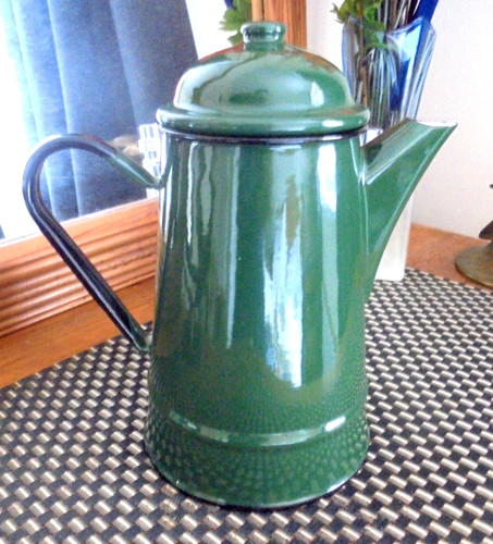 Small racing green enamel - small,