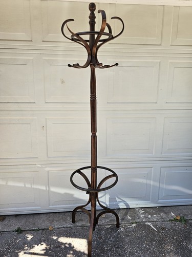 Vtg brown wood freestanding - vtg,