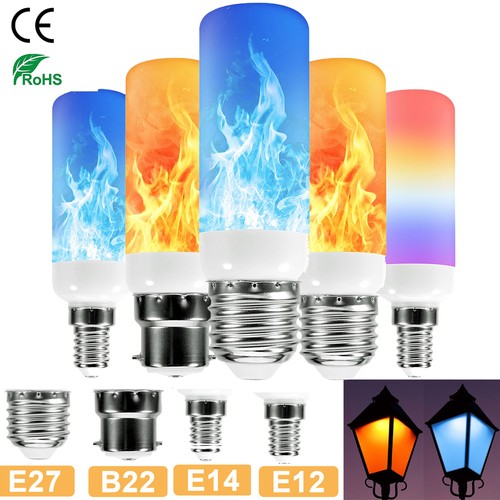E14 e27 b22 led - flame, effect