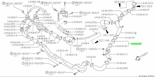 Hose air inlet for - for:, nissan