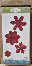 Sizzix Sizzlits 3-Die Cutting Set - Flower Layers #656062 Medium. NEW FREE SHIPP