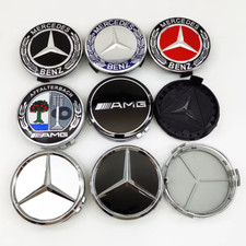 4x Mercedes Alloy Wheel Centre Hub Caps 75mm A B C E S M Class ML CLA GLA