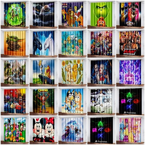 Boys girls cartoon curtains - boys,